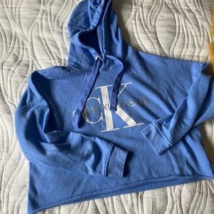 CK cropped hoodie